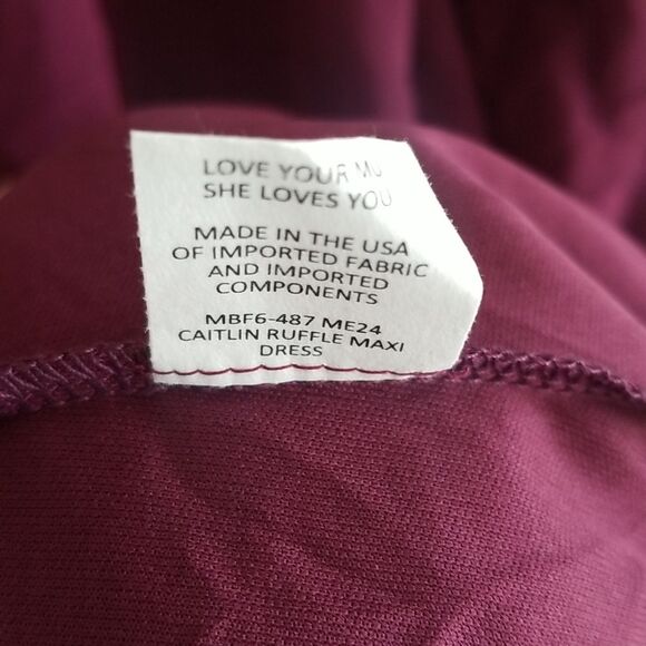 NWT Show Me Your Mumu Ruffle Maxi Dress in Merlot - Picture 5 of 7